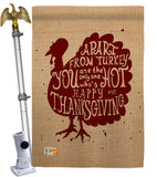 A Part From Turkey - Thanksgiving Fall Vertical Impressions Decorative Flags HG137118 Made In USA