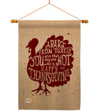 A Part From Turkey - Thanksgiving Fall Vertical Impressions Decorative Flags HG137118 Made In USA