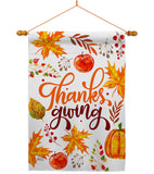 Thanksgiving Leaves - Thanksgiving Fall Vertical Impressions Decorative Flags HG137241 Made In USA