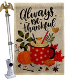 Always Thankful - Thanksgiving Fall Vertical Impressions Decorative Flags HG137591 Made In USA