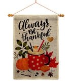 Always Thankful - Thanksgiving Fall Vertical Impressions Decorative Flags HG137591 Made In USA