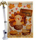 Sweet Turkey - Thanksgiving Fall Vertical Impressions Decorative Flags HG137630 Made In USA