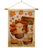 Sweet Turkey - Thanksgiving Fall Vertical Impressions Decorative Flags HG137630 Made In USA