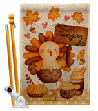 Sweet Turkey - Thanksgiving Fall Vertical Impressions Decorative Flags HG137630 Made In USA