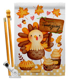 Sweet Turkey - Thanksgiving Fall Vertical Impressions Decorative Flags HG137630 Made In USA