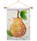 Happy Thanks Giving - Thanksgiving Fall Vertical Impressions Decorative Flags HG192253 Made In USA