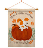 Something Thanksful For - Thanksgiving Fall Vertical Impressions Decorative Flags HG192293 Made In USA