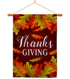 Thanksgiving - Thanksgiving Fall Vertical Impressions Decorative Flags HG192356 Made In USA