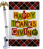 Thanksgiving - Thanksgiving Fall Vertical Impressions Decorative Flags HG192632 Made In USA