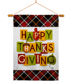 Thanksgiving - Thanksgiving Fall Vertical Impressions Decorative Flags HG192632 Made In USA