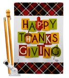 Thanksgiving - Thanksgiving Fall Vertical Impressions Decorative Flags HG192632 Made In USA