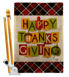 Thanksgiving - Thanksgiving Fall Vertical Impressions Decorative Flags HG192632 Made In USA