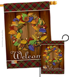 Fall Wreath - Thanksgiving Fall Vertical Impressions Decorative Flags HG113036 Imported