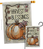 Harvest Blessings - Thanksgiving Fall Vertical Impressions Decorative Flags HG113053 Made In USA