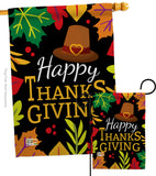Happy Thanksgiving Leaves - Thanksgiving Fall Vertical Impressions Decorative Flags HG113062 Made In USA