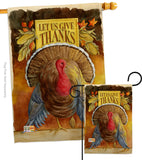 Let Us Give Thanks - Thanksgiving Fall Vertical Impressions Decorative Flags HG113066 Made In USA