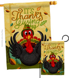 It's Thanks Turkey - Thanksgiving Fall Vertical Impressions Decorative Flags HG120014 Made In USA