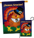 ¡Demos Gracias! - Thanksgiving Fall Vertical Impressions Decorative Flags HG120027 Made In USA