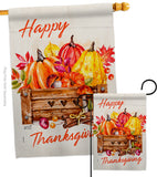 Thanksgiving Pumpkin - Thanksgiving Fall Vertical Impressions Decorative Flags HG137303 Made In USA