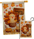 Sweet Turkey - Thanksgiving Fall Vertical Impressions Decorative Flags HG137630 Made In USA