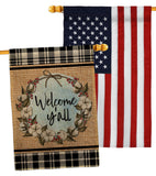 Cotton Y'all - Southern Country & Primitive Vertical Impressions Decorative Flags HG120050 Made In USA