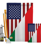 US Italian Friendship - US Friendship Flags of the World Vertical Impressions Decorative Flags HG108238 Made In USA