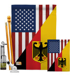 US German Friendship - US Friendship Flags of the World Vertical Impressions Decorative Flags HG108381 Made In USA