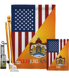 US Dutch Friendship - US Friendship Flags of the World Vertical Impressions Decorative Flags HG108384 Made In USA