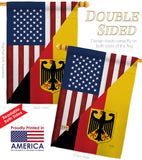 US German Friendship - US Friendship Flags of the World Vertical Impressions Decorative Flags HG108381 Made In USA