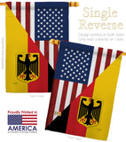 US German Friendship - US Friendship Flags of the World Vertical Impressions Decorative Flags HG108381 Made In USA