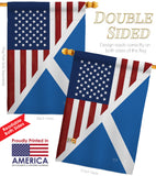 US Scotland Friendship - US Friendship Flags of the World Vertical Impressions Decorative Flags HG108390 Made In USA