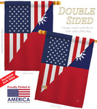 US Taiwan Friendship - US Friendship Flags of the World Vertical Impressions Decorative Flags HG108439 Made In USA