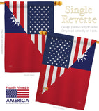 US Taiwan Friendship - US Friendship Flags of the World Vertical Impressions Decorative Flags HG108439 Made In USA