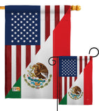 US Mexico Friendship - US Friendship Flags of the World Vertical Impressions Decorative Flags HG108205 Made In USA