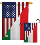 US Italian Friendship - US Friendship Flags of the World Vertical Impressions Decorative Flags HG108238 Made In USA