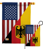 US German Friendship - US Friendship Flags of the World Vertical Impressions Decorative Flags HG108381 Made In USA