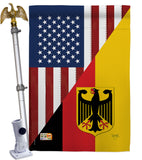 US German Friendship - US Friendship Flags of the World Vertical Impressions Decorative Flags HG108381 Made In USA