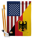 US German Friendship - US Friendship Flags of the World Vertical Impressions Decorative Flags HG108381 Made In USA