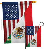 US Mexico Friendship - US Friendship Flags of the World Vertical Impressions Decorative Flags HG108205 Made In USA