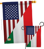 US Italian Friendship - US Friendship Flags of the World Vertical Impressions Decorative Flags HG108238 Made In USA