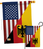 US German Friendship - US Friendship Flags of the World Vertical Impressions Decorative Flags HG108381 Made In USA