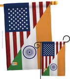 US India Friendship - US Friendship Flags of the World Vertical Impressions Decorative Flags HG108403 Made In USA