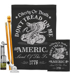 Liberty or Death Dont Tread on Me - Historic Americana Vertical Impressions Decorative Flags HG141206 Made In USA