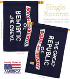 The Great Republic of Rough and Ready - Historic Americana Impressions Decorative Flags HG141096 Made In USA