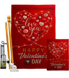 Light Of Love - Valentines Spring Vertical Impressions Decorative Flags HG120033 Made In USA