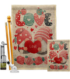 Sweet Couple Gnome - Valentines Spring Vertical Impressions Decorative Flags HG120046 Made In USA