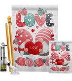 Sweet Couple Gnome - Valentines Spring Vertical Impressions Decorative Flags HG120046 Made In USA