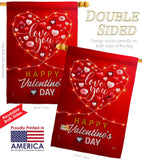 Light Of Love - Valentines Spring Vertical Impressions Decorative Flags HG120033 Made In USA