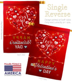 Light Of Love - Valentines Spring Vertical Impressions Decorative Flags HG120033 Made In USA