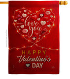 Light Of Love - Valentines Spring Vertical Impressions Decorative Flags HG120033 Made In USA